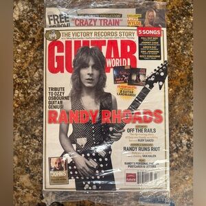 Vintage GUITAR WORLD Magazine 2006 March RANDY RHOADS, Poster & CD, New & Sealed